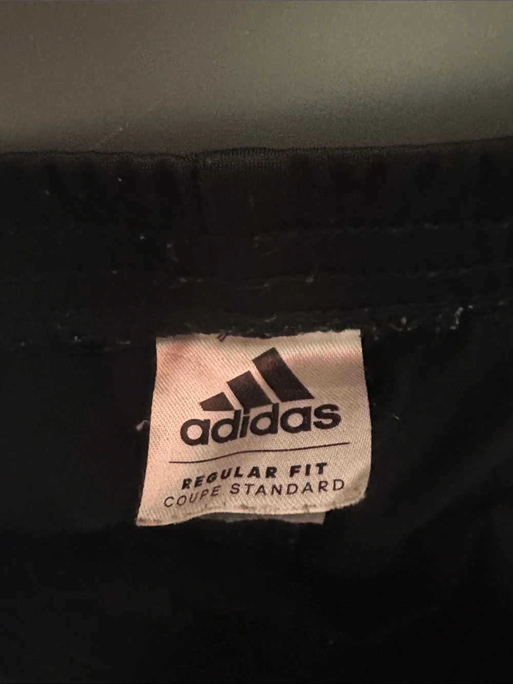 adidas Black Jogger Pants with White Three Stripes